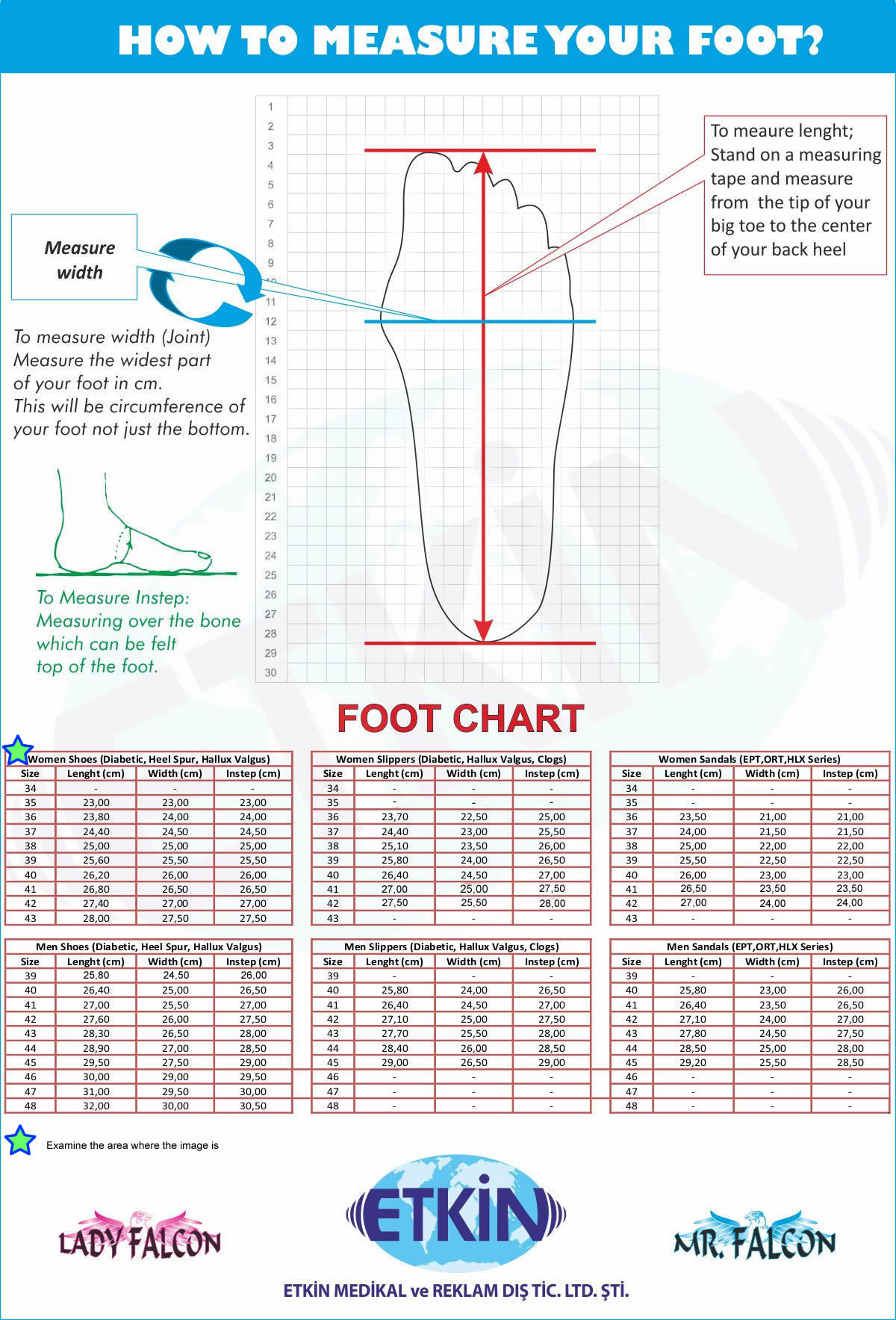 Plantar Fasciitis Shoe Size Chart
